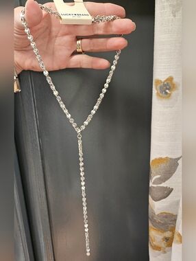 Lucky Brand Silver Lariat Necklace
